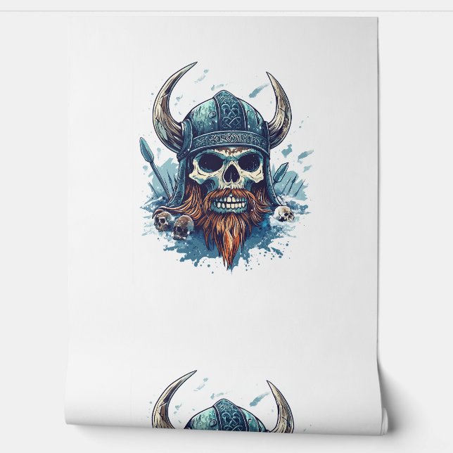 Papel Pintado Viking Skull Berserker (Desenrollar)