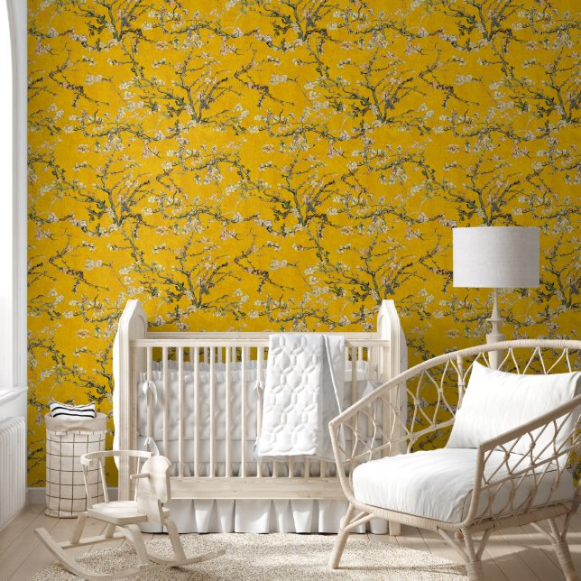 Papel Pintado Vincent Van Gogh Almond Blossom on Naples Yellow (Niños)