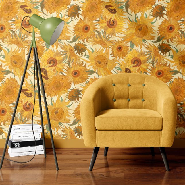 Papel Pintado Vincent Van Gogh Girasoles Amarillo Pálido (Subido por el creador)