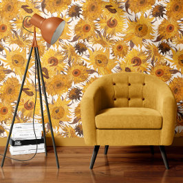 Papel Pintado Vincent Van Gogh Girasoles Crema Amarillo
