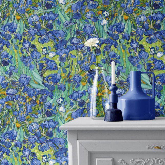 Papel Pintado Vincent Van Gogh Irises in Blue and Green (Subido por el creador)