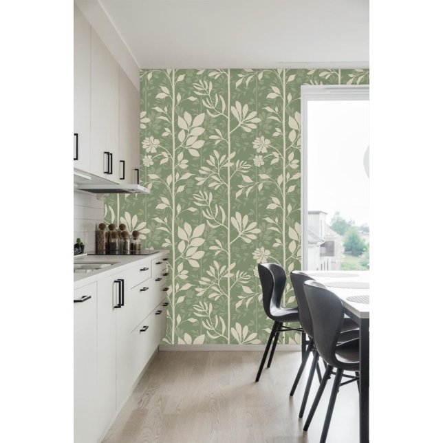 Papel Pintado Vines of Quiet Joy XL botanical silhouette green (Subido por el creador)