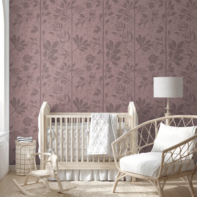 Papel Pintado Vines of Quiet Joy XL grey botanical silhouette (Niños)