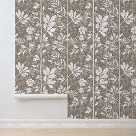 Papel Pintado Vines of Quiet Joy XL white botanical silhouette