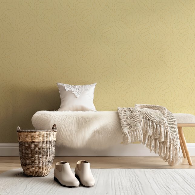 Papel Pintado Viñetas onduladas esquemáticas / amarillo convivie (Subido por el creador)