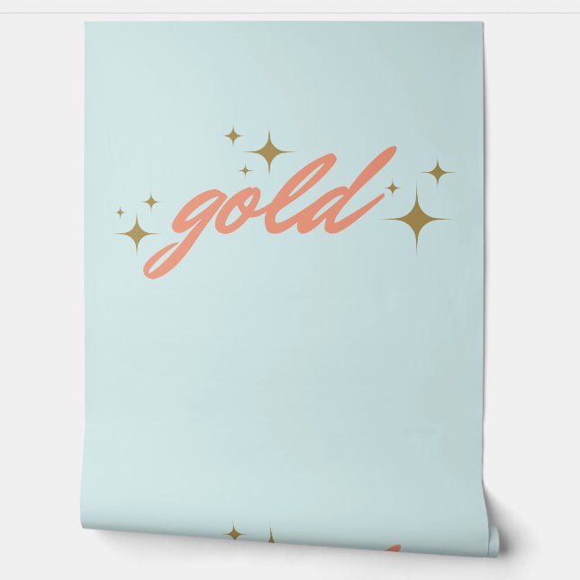 Papel Pintado vinílico de oro (Desenrollar)