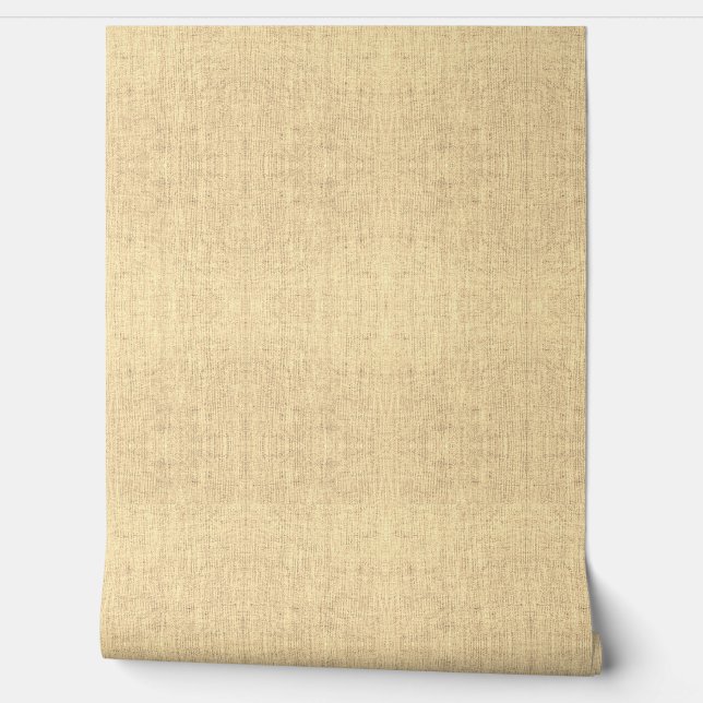 Papel Pintado Vinilo Texturizado de Lino Amarillo  (Desenrollar)