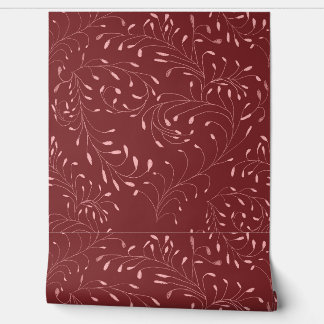 Papel Pintado Vinos rosas y nevados en rojo
