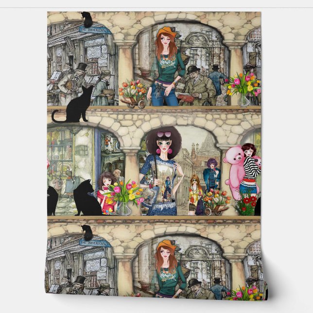 Papel Pintado Vintage Anton Pieck Art (Desenrollar)