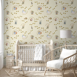 Papel pintado vintage de Peter Rabbit para cuarto