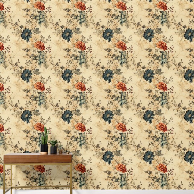 Papel Pintado Vintage Floral Old Fashion (Pasillo)