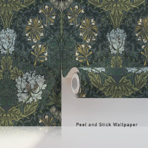 Papel Pintado Vintage Floral William Morris Honeysuckle Design