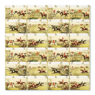Papel Pintado Vintage Horse Riders and Hounds Hunting