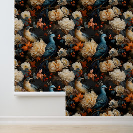 Papel Pintado Vintage Jungle Parrots victoriano Boho Tropical