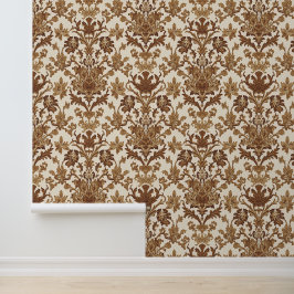 Papel Pintado Vintage William Morris Venetian Floral Brown White