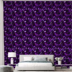 Papel Pintado Violet Dream-Lush Morple Watercolor Botánico