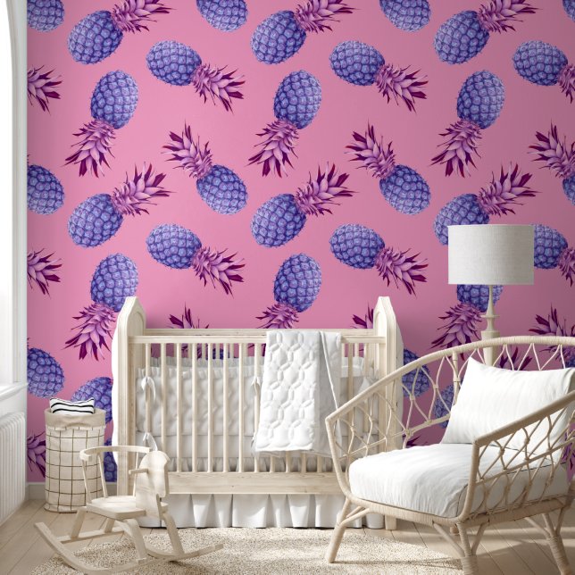 Papel Pintado Violet Pineapples (Niños)