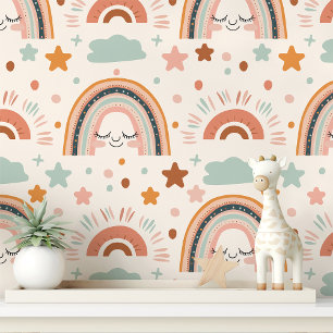 Papel Pintado Viverito de Arcoíris Boho