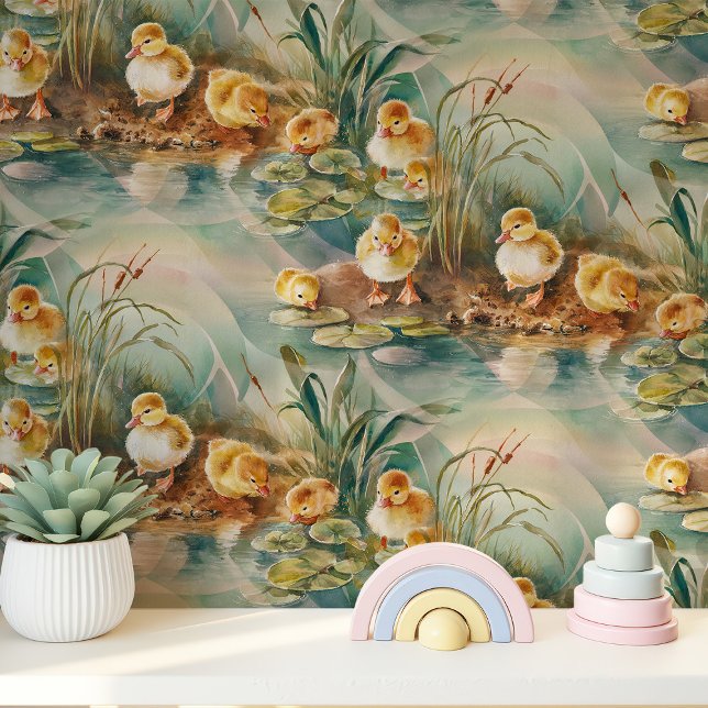 Papel Pintado Viverito de Patitos junto al Estanque (Subido por el creador)