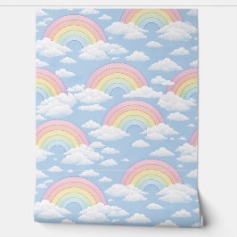 Papel Pintado Vivero de Arcoíris y Nubes