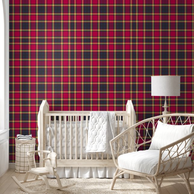 Papel Pintado Wall Paper - Red, Yellow and Green Tartan (Niños)