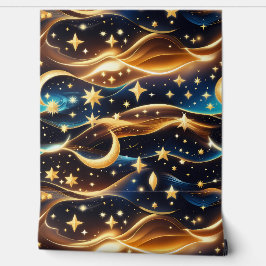 Papel Pintado Wallpaper - Amber Celestial Moon