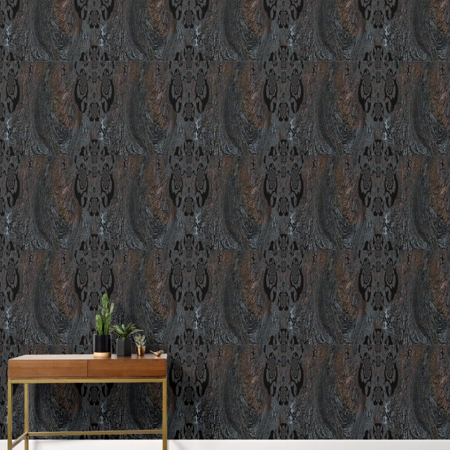 Papel Pintado Wallpaper - Licorice Vortex & Crumpled Night (Pasillo)