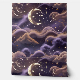 Papel Pintado Wallpaper - Smoky Celestial Moon Design