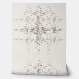 Papel Pintado Warm Neutral Sound Wave Minimal Style