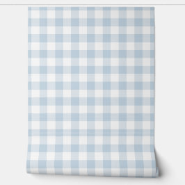 Papel Pintado Washing Powder Soft Blue Gingham Check