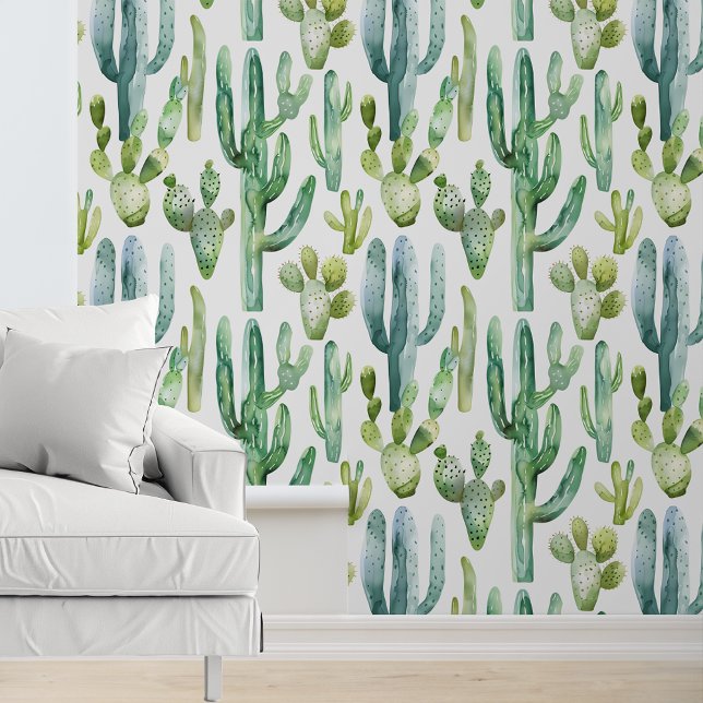 Papel Pintado Watercolor Cactus Desierto del Suroeste (Subido por el creador)
