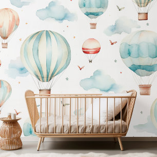 Papel Pintado Watercolor Sky Adventure Seless Pattern