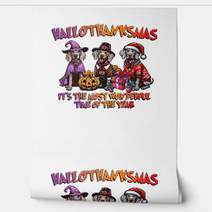Papel Pintado Weimaraner Halloween Navidades del Día de Acción d