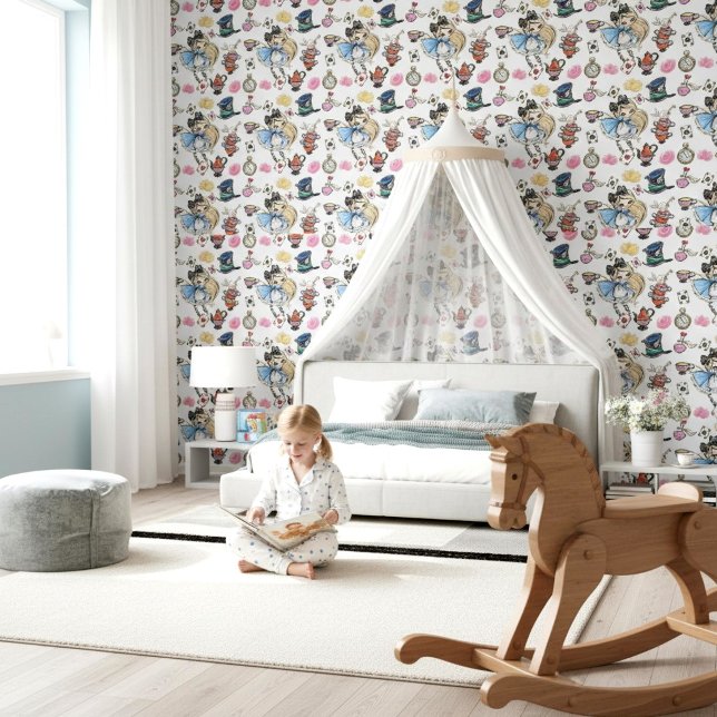 Papel Pintado Whimsical Alice Teacup Sparkle Character Wallpaper (Subido por el creador)