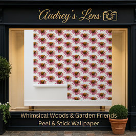 Papel Pintado Whimsical Bee & Coneflower Nursery