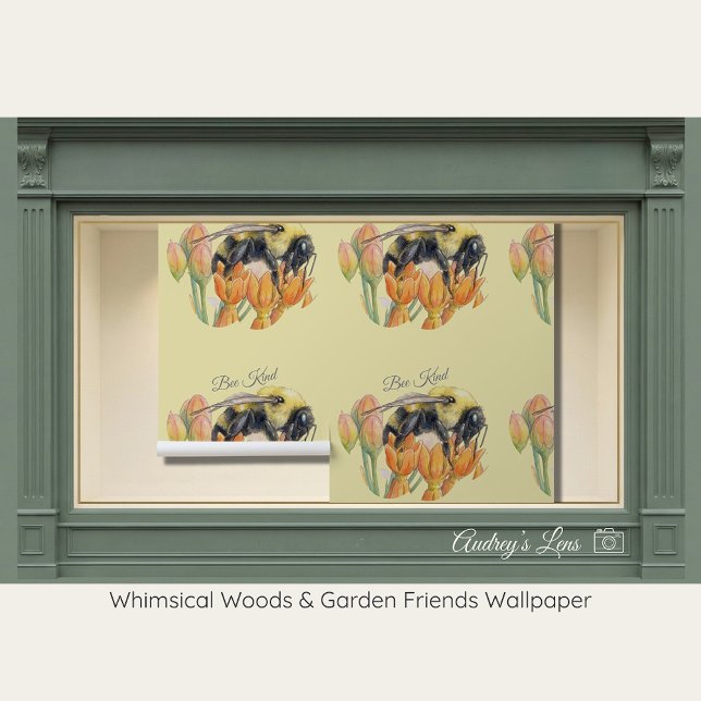 Papel Pintado Whimsical Watercolor Bumblebee Nursery (Subido por el creador)