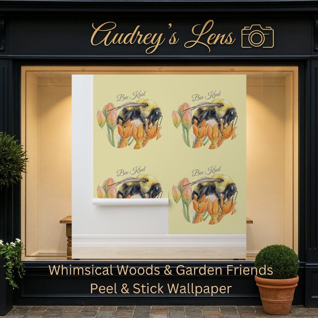 Papel Pintado Whimsical Watercolor Bumblebee Nursery (Subido por el creador)