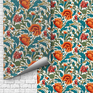 Papel Pintado William Morris inspirado en la terracota azul past