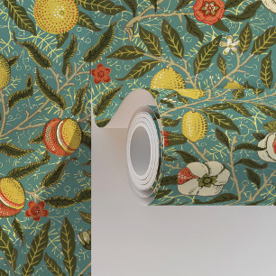 Papel Pintado William Morris inspiró granado y floral