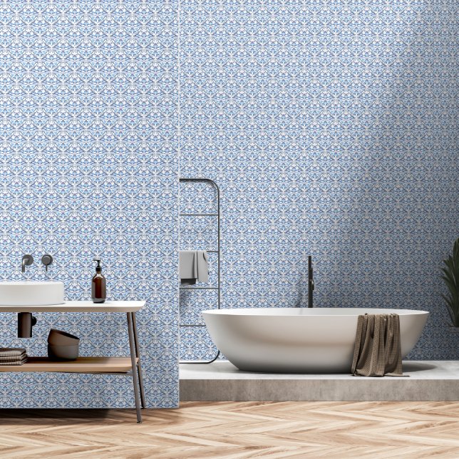 Papel Pintado William Morris inspiró la Botánica Bluejay (Baño)