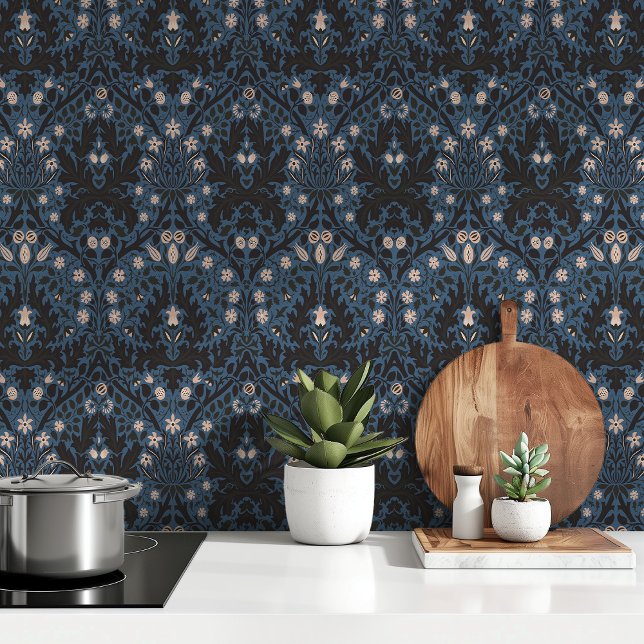 Papel Pintado William Morris Spring Thicket Midnight Blue (Subido por el creador)