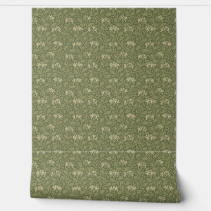 Papel Pintado William Morris Vintage Floral Honeysuckle Green