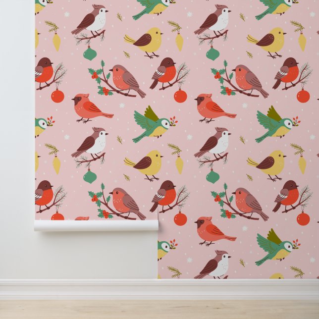 Papel Pintado Winter Christmas Birds Kids (Solicitud)