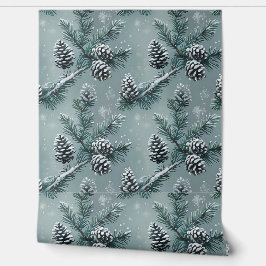 Papel Pintado Winter Wonderland Pine Forest Peel and Stick