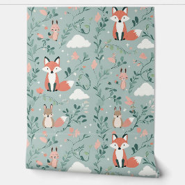 Papel Pintado Woodland Animals Fox Forest Peel y Stick