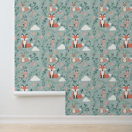 Papel Pintado Woodland Animals Fox Forest Peel y Stick