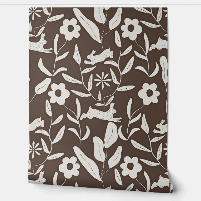 Papel Pintado Woodland Wonderland En Marrón Texturado (Desenrollar)