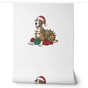 Papel Pintado Xmas Encendiendo Santa Hat Grandes Navidades de Pe
