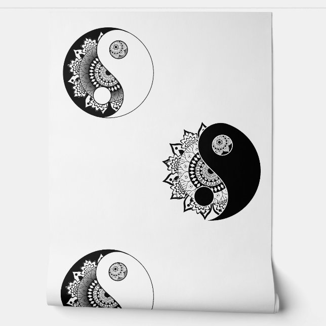 Papel Pintado Yin Yang Mandala (Desenrollar)