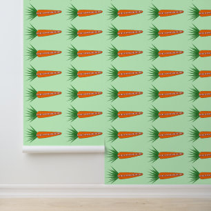 Papel Pintado Zanahoria para Navidades con patrones de reno